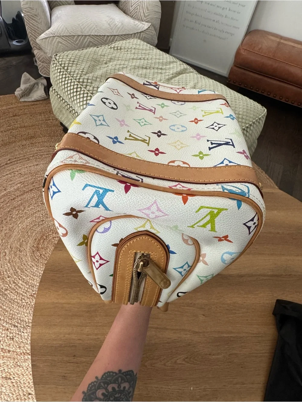 Louis Vuitton Multicolor Monogram White Priscilla Handbag